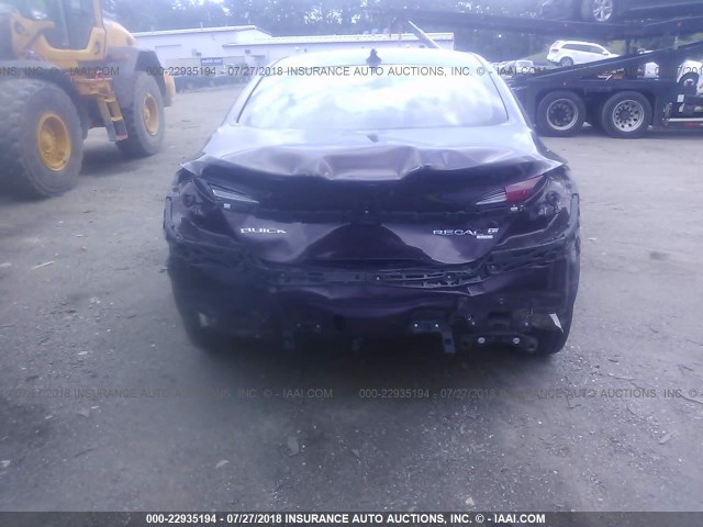 2G4GM5EXXH9126823 - 2017 BUICK REGAL BURGUNDY photo 6