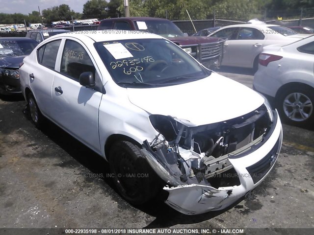 3N1CN7AP0CL849154 - 2012 NISSAN VERSA S/SV/SL WHITE photo 1