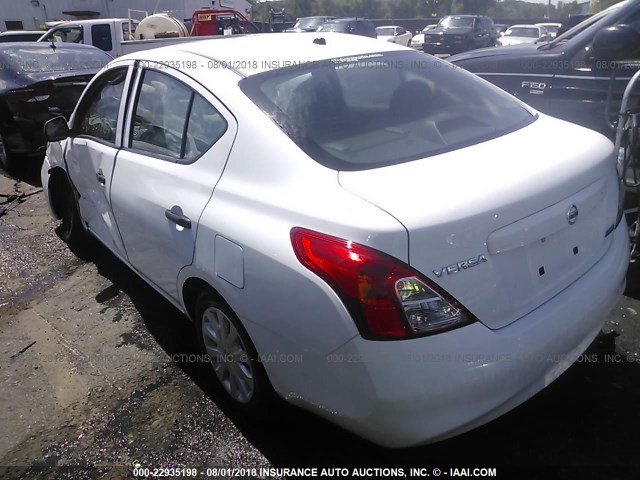 3N1CN7AP0CL849154 - 2012 NISSAN VERSA S/SV/SL WHITE photo 3