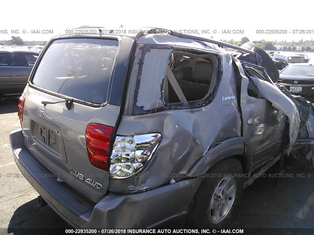 5TDBT48A52S095630 - 2002 TOYOTA SEQUOIA LIMITED SILVER photo 4