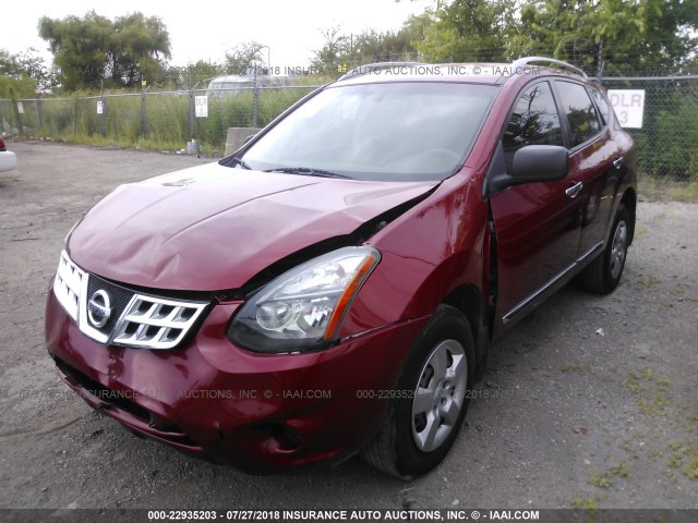 JN8AS5MT1FW159703 - 2015 NISSAN ROGUE SELECT S RED photo 2