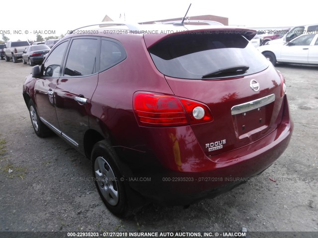JN8AS5MT1FW159703 - 2015 NISSAN ROGUE SELECT S RED photo 3