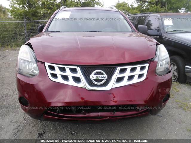 JN8AS5MT1FW159703 - 2015 NISSAN ROGUE SELECT S RED photo 6