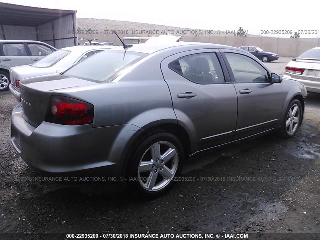 1B3BD1FB8BN589043 - 2011 DODGE AVENGER MAINSTREET GRAY photo 4