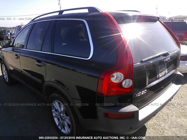 YV1CZ911X51179139 - 2005 VOLVO XC90 T6 BLACK photo 3