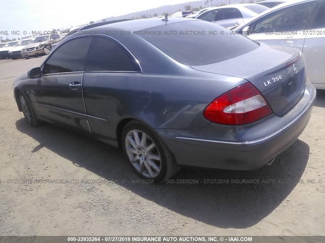 WDBTJ56H67F209351 - 2007 MERCEDES-BENZ CLK 350 BLUE photo 3