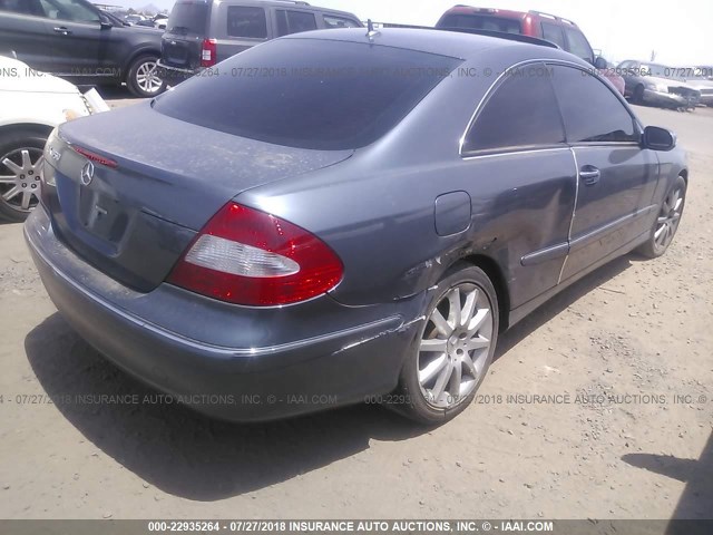 WDBTJ56H67F209351 - 2007 MERCEDES-BENZ CLK 350 BLUE photo 4