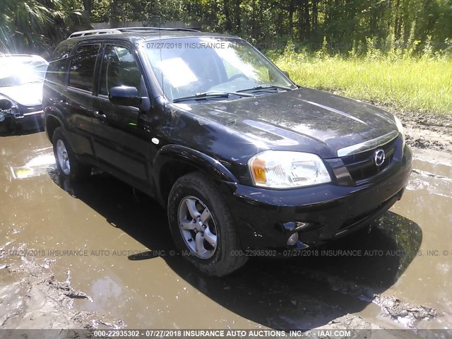 4F2YZ04135KM35960 - 2005 MAZDA TRIBUTE S BLACK photo 1