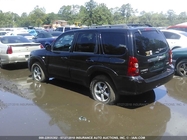 4F2YZ04135KM35960 - 2005 MAZDA TRIBUTE S BLACK photo 3