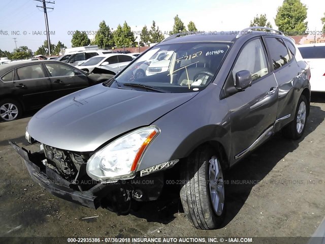 JN8AS5MT7CW286158 - 2012 NISSAN ROGUE S/SV SILVER photo 2