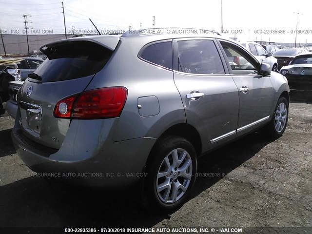 JN8AS5MT7CW286158 - 2012 NISSAN ROGUE S/SV SILVER photo 4