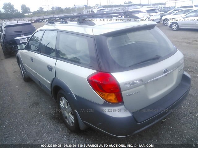 4S4BP61C457385637 - 2005 SUBARU LEGACY OUTBACK 2.5I GRAY photo 3