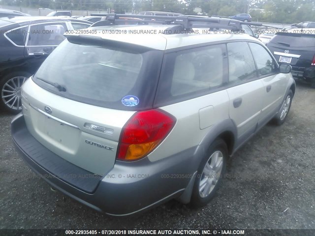 4S4BP61C457385637 - 2005 SUBARU LEGACY OUTBACK 2.5I GRAY photo 4