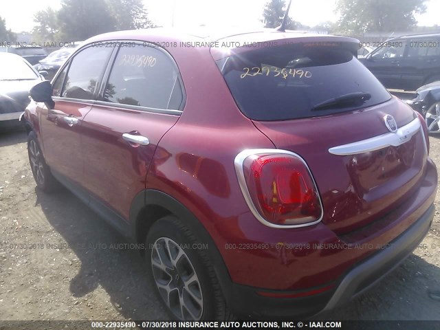 ZFBCFXCT8GP382339 - 2016 FIAT 500X TREKKING RED photo 3