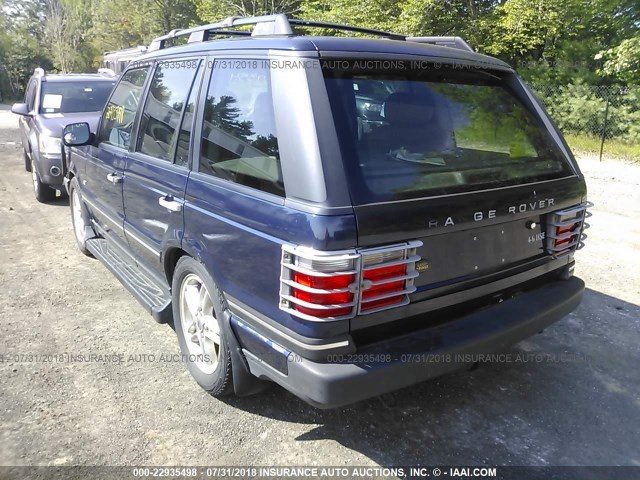 SALPM16432A466773 - 2002 LAND ROVER RANGE ROVER 4.6 HSE LONG WHEELBASE Dark Blue photo 3