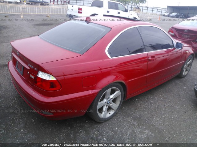 WBABV13444JT22572 - 2004 BMW 325 CI SULEV RED photo 4