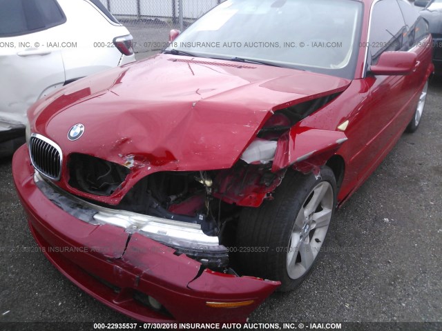 WBABV13444JT22572 - 2004 BMW 325 CI SULEV RED photo 6