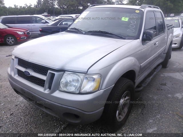 1FMZU67E72UD00187 - 2002 FORD EXPLORER SPORT TR  GRAY photo 2