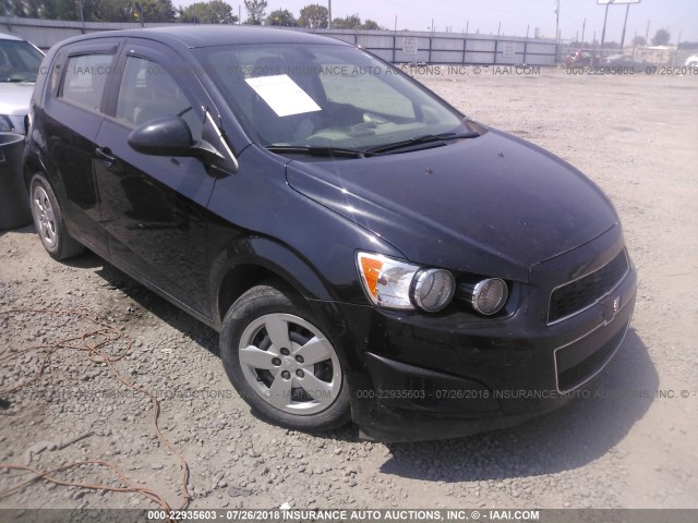 1G1JB6SH7F4168152 - 2015 CHEVROLET SONIC LS BLACK photo 1