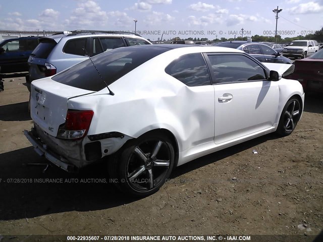 JTKJF5C72D3058665 - 2013 TOYOTA SCION TC WHITE photo 4