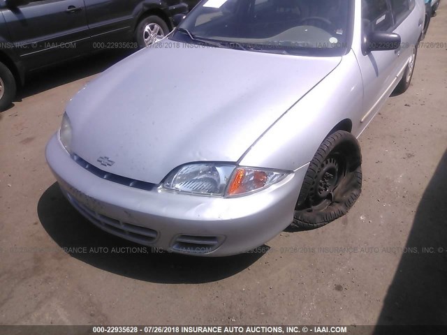 1G1JC5244Y7292952 - 2000 CHEVROLET CAVALIER SILVER photo 6