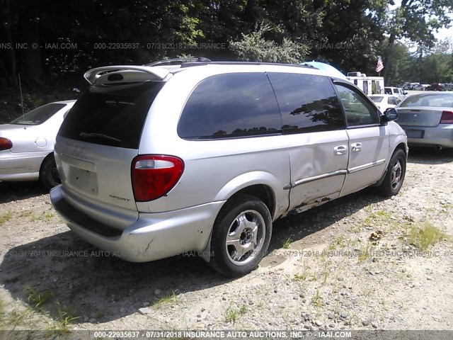 1B4GP44362B656973 - 2002 DODGE GRAND CARAVAN SPORT SILVER photo 4