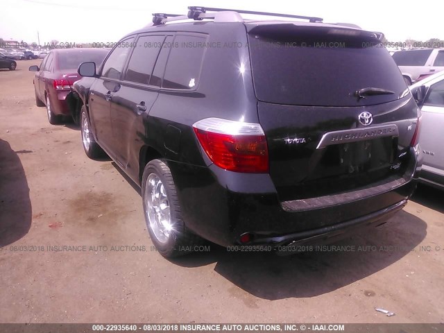 JTEES43A182056178 - 2008 TOYOTA HIGHLANDER SPORT BLACK photo 3