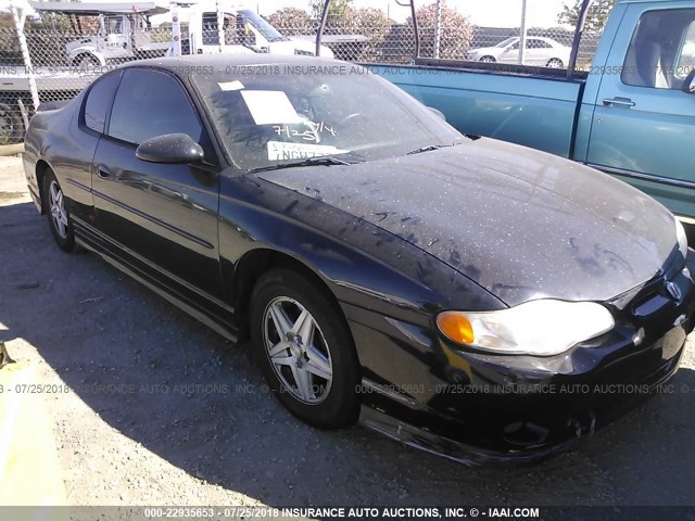 2G1WX15K529256514 - 2002 CHEVROLET MONTE CARLO SS შავი ფოტო 1