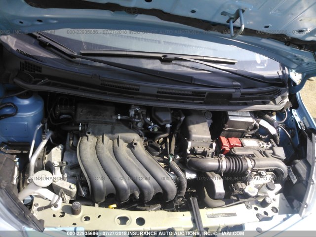 3N1CE2CP5FL442760 - 2015 NISSAN VERSA NOTE S/S PLUS/SV/SL/SR Light Blue photo 10