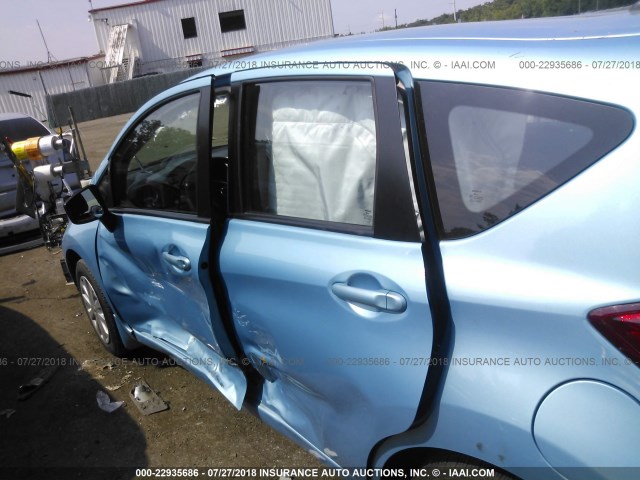 3N1CE2CP5FL442760 - 2015 NISSAN VERSA NOTE S/S PLUS/SV/SL/SR Light Blue photo 6