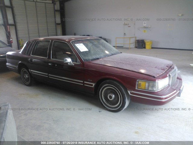 1LNCM81W4MY671466 - 1991 LINCOLN TOWN CAR EXECUTIVE RED photo 1