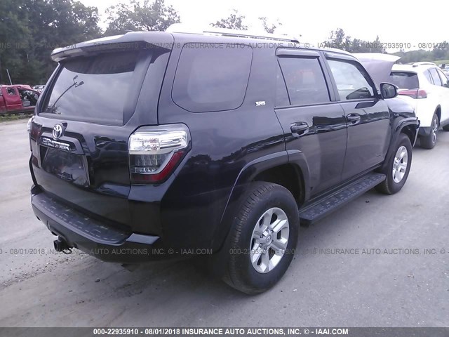 JTEBU5JR0H5410153 - 2017 TOYOTA 4RUNNER SR5 PREM/LTDL/TRAIL/TRD BLACK photo 4