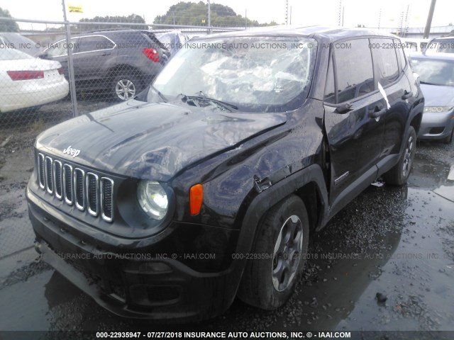 ZACCJBAT0FPC23558 - 2015 JEEP RENEGADE SPORT Սև լուսանկար 2