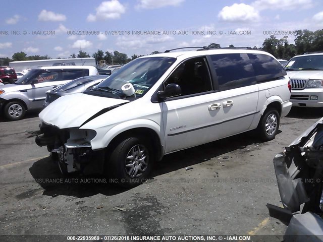 2B4GP44371R246683 - 2001 DODGE GRAND CARAVAN SPORT WHITE photo 2