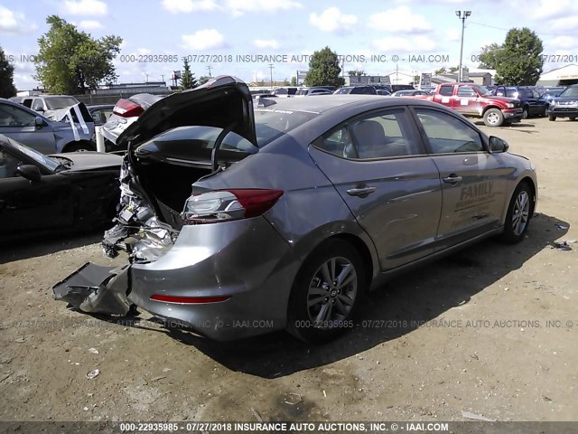 5NPD84LFXJH311635 - 2018 HYUNDAI ELANTRA SEL/VALUE/LIMITED GRAY photo 4