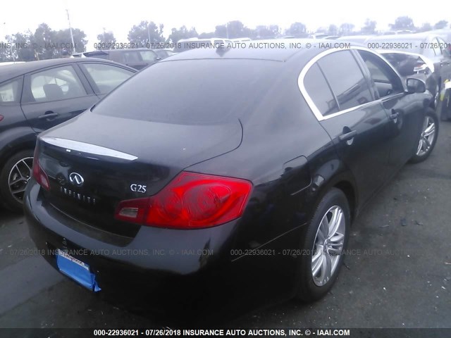 JN1DV6AP3BM831007 - 2011 INFINITI G25 JOURNEY BLACK photo 4