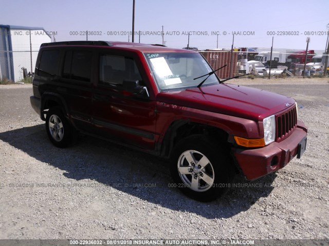 1J8HG48K16C225880 - 2006 JEEP COMMANDER RED photo 1