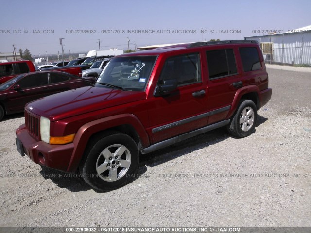 1J8HG48K16C225880 - 2006 JEEP COMMANDER RED photo 2