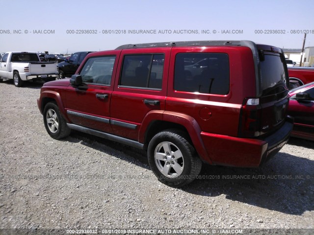 1J8HG48K16C225880 - 2006 JEEP COMMANDER RED photo 3
