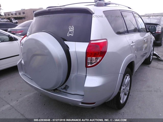 JTMZK32VX75010141 - 2007 TOYOTA RAV4 SPORT SILVER photo 4