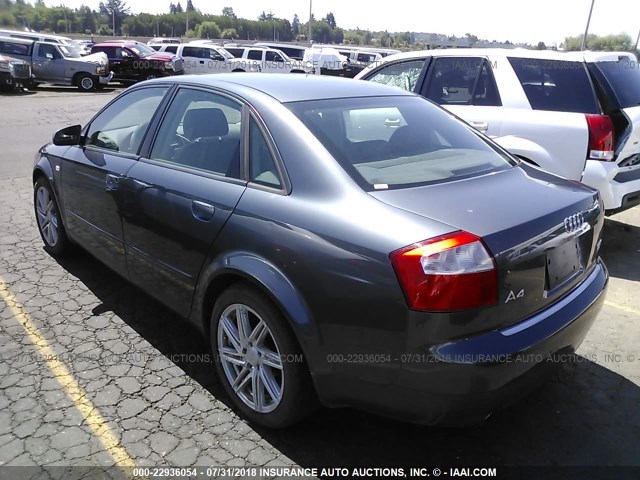 WAULC68E33A237486 - 2003 AUDI A4 1.8T QUATTRO Dark Blue photo 3