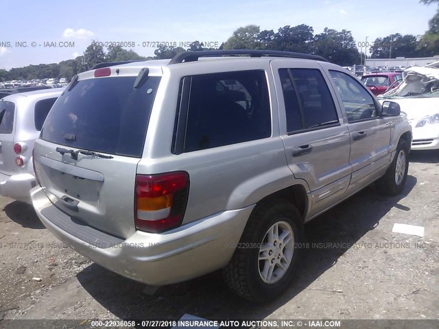 1J4GW48S34C328053 - 2004 JEEP GRAND CHEROKEE LAREDO/COLUMBIA/FREEDOM SILVER photo 4