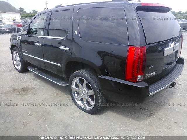 1GYFK43599R133815 - 2009 CADILLAC ESCALADE HYBRID BLACK photo 3