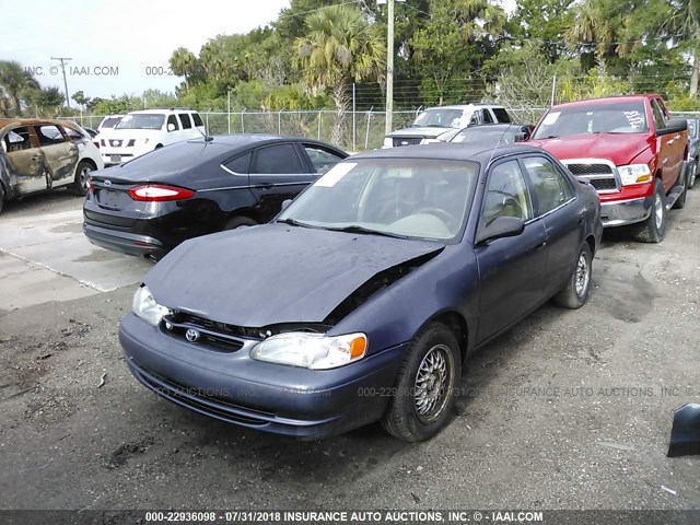 1NXBR12E0XZ220914 - 1999 TOYOTA COROLLA VE/CE/LE BLUE photo 2