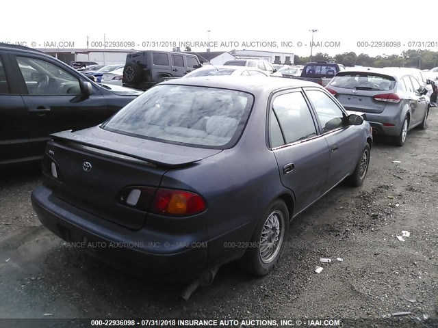 1NXBR12E0XZ220914 - 1999 TOYOTA COROLLA VE/CE/LE BLUE photo 4