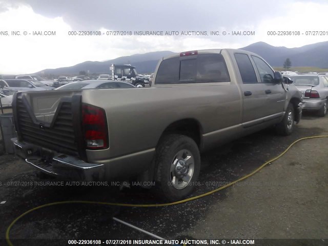 3D7KR28C35G816590 - 2005 DODGE RAM 2500 ST/SLT 金色 照片 4
