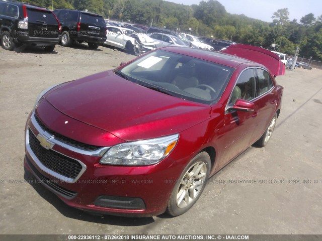 1G11C5SL5EF184462 - 2014 CHEVROLET MALIBU 1LT წითელი ფოტო 2