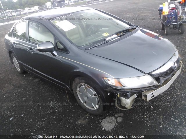 JHMFA36219S010487 - 2009 HONDA CIVIC HYBRID GRAY photo 1