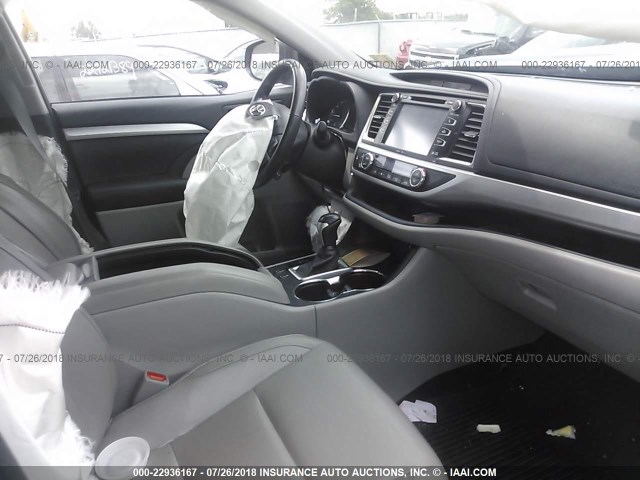 5TDJKRFH9FS142840 - 2015 TOYOTA HIGHLANDER XLE ლურჯი ფოტო 5