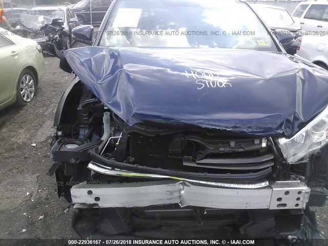 5TDJKRFH9FS142840 - 2015 TOYOTA HIGHLANDER XLE ლურჯი ფოტო 6